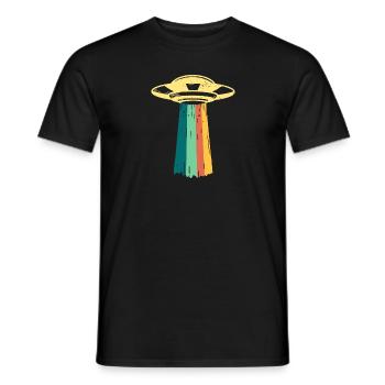 Ufo Alien Vintage Invasion Film Nerd Geek Geschenk - Männer T-Shirt - Schwarz - Vorne - AI Model Male 178 light (178cm)