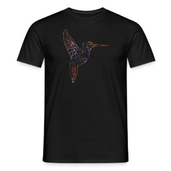 hummingbird - Men's T-Shirt - black - Front - AI Model Male 178 light (178cm)