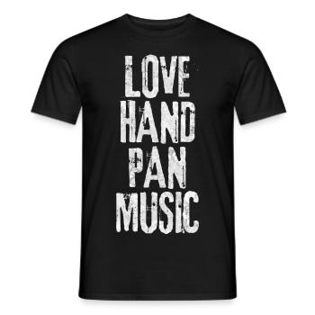 LOVE HANDPAN MUSIC fractal white - Männer T-Shirt - Schwarz - Vorne - AI Model Male 178 light (178cm)