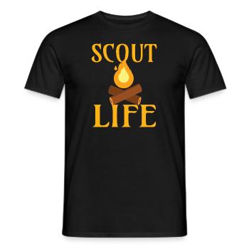 SCOUT: Scout Life - Männer T-Shirt - Schwarz - Vorne - AI Model Male 178 light (178cm)