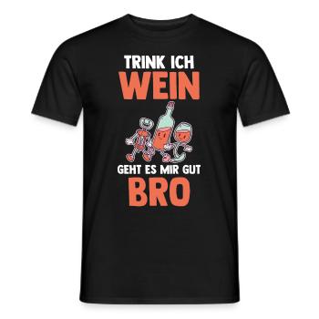 Amateurs de vin Fête Vin - T-shirt homme - noir - Devant - AI Model Male 178 light (178cm)