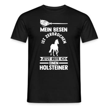 Pferd Reitsport Reiten Pferdesport Holsteiner - Männer T-Shirt - Schwarz - Vorne - AI Model Male 178 light (178cm)