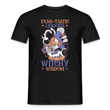 Fang-tastische Lektionen Hexenweisheit Halloween - Männer T-Shirt - Schwarz - Vorne - AI Model Male 178 light (178cm)