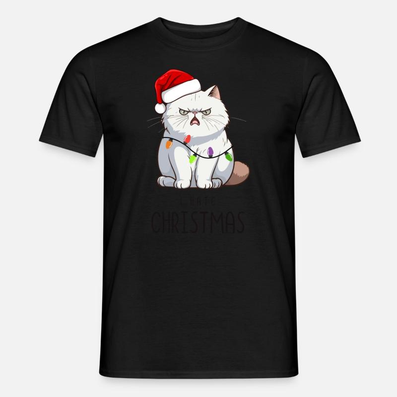 Hate Christmas Kitty - Männer T-Shirt - undefined