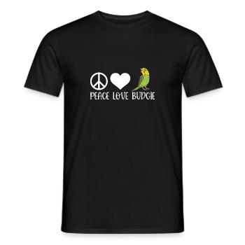 Budgerigar Perruche Oiseau Cadeau pour animaux de compagnie - T-shirt homme - noir - Devant - AI Model Male 178 light (178cm)