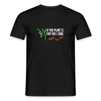 Monarque papillon monarque américain papillon monarque - T-shirt homme - noir - Devant - AI Model Male 178 light (178cm)