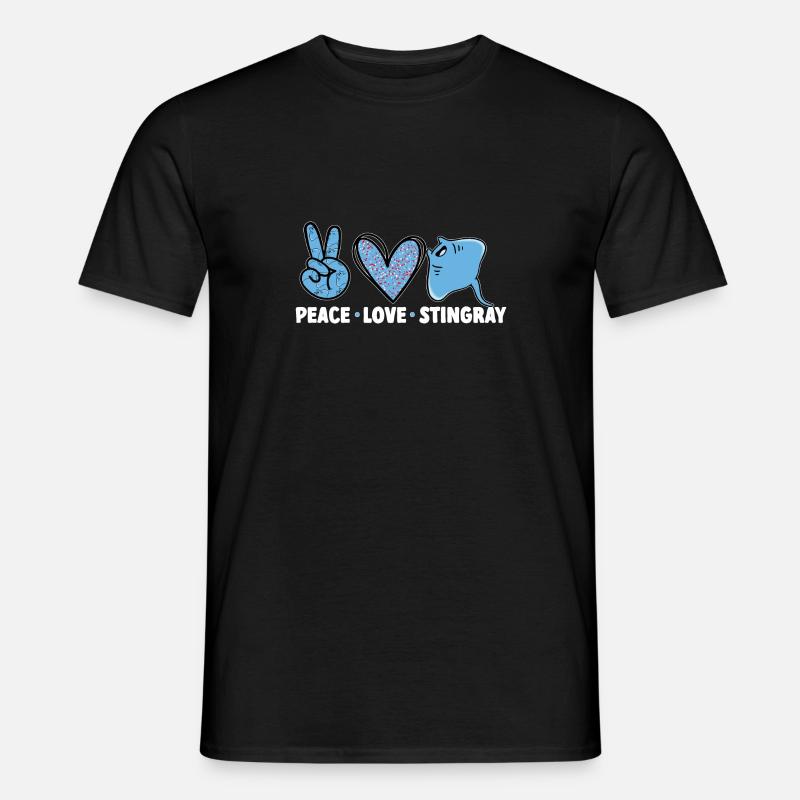 Stachelrochen Mantarochen Ozean Rochen - Männer T-Shirt - Schwarz