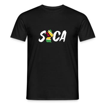 Guyana Flag Guyanais Guyanais - T-shirt homme - noir - Devant - AI Model Male 178 light (178cm)