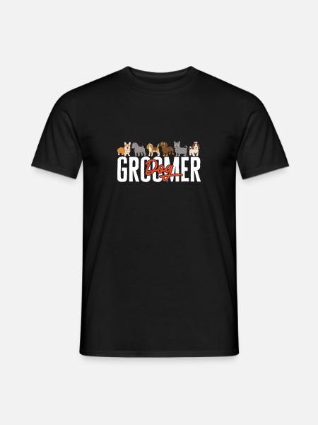 Salon de coiffure pour chiens - T-shirt homme - noir