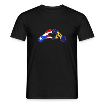 Drapeau de la Barbade Bayan barbadien - T-shirt homme - noir - Devant - AI Model Male 178 light (178cm)