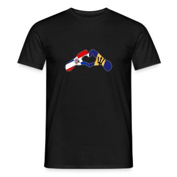 Drapeau de la Barbade Bayan barbadien - T-shirt homme - noir - Devant - AI Model Male 178 light (178cm)