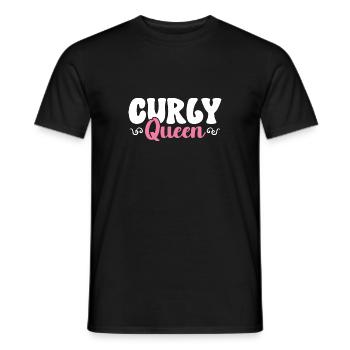 Curly Hair Afro Curls Natural Hair - Men's T-Shirt - black - Front - AI Model Male 178 light (178cm)