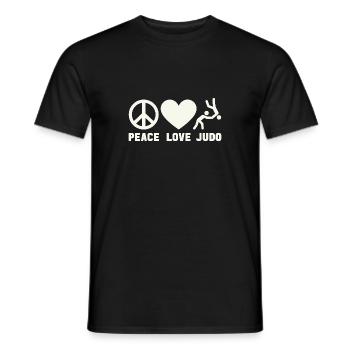 Judo Frieden Liebe Judo für Kampfsport Judoka - Männer T-Shirt - Schwarz - Vorne - AI Model Male 178 light (178cm)