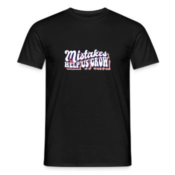 Les erreurs nous aident à développer l’enseignement des enseignants - T-shirt homme - noir - Devant - AI Model Male 178 light (178cm)