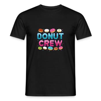Donut Candy Gebak Gebakken goederen Donut Crew - Heren T-shirt - zwart - Voor - AI Model Male 178 light (178cm)