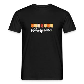 Mahjong-Spieler Mahjong-Flüsterer chinesisches Kachelspiel - Männer T-Shirt - Schwarz - Vorne - AI Model Male 178 light (178cm)