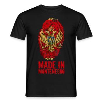 Made in Montenegro / Gemacht in Montenegro - Männer T-Shirt - Schwarz - Vorne - AI Model Male 178 light (178cm)