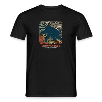 chimp - Men's T-Shirt - black - Front - AI Model Male 178 light (178cm)