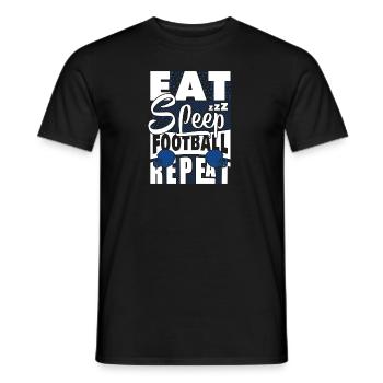 football - Men's T-Shirt - black - Front - AI Model Male 178 light (178cm)