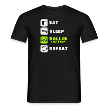Achterbahn - Männer T-Shirt - Schwarz - Vorne - AI Model Male 178 light (178cm)