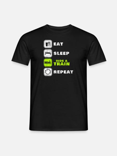 train - Men's T-Shirt - black