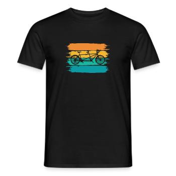 Tandem bike - Men's T-Shirt - black - Front - AI Model Male 178 light (178cm)