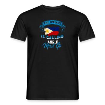 Philippines - Men's T-Shirt - black - Front - AI Model Male 178 light (178cm)