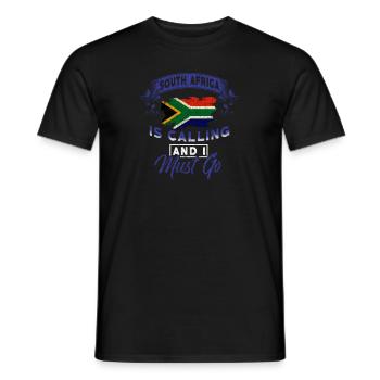 Südafrika - Männer T-Shirt - Schwarz - Vorne - AI Model Male 178 light (178cm)