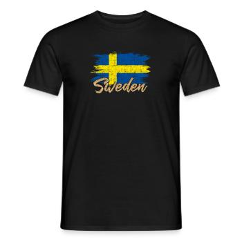 Schweden - Männer T-Shirt - Schwarz - Vorne - AI Model Male 178 light (178cm)