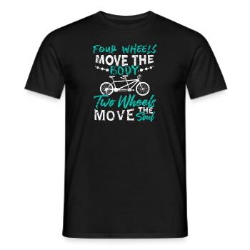 Tandem Fahrrad - Männer T-Shirt - Schwarz - Vorne - AI Model Male 178 light (178cm)