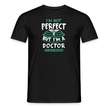 médecin - T-shirt homme - noir - Devant - AI Model Male 178 light (178cm)
