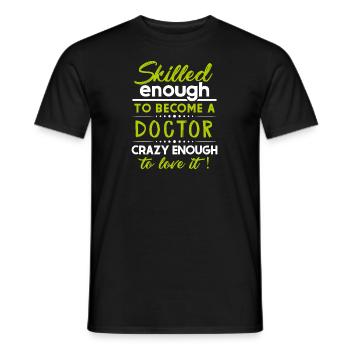 médecin - T-shirt homme - noir - Devant - AI Model Male 178 light (178cm)