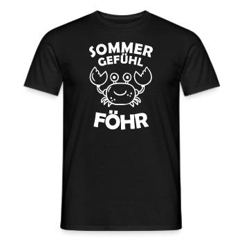 Sommergefühl Föhr Nordsee Nordseeinsel Krabbe - Männer T-Shirt - Schwarz - Vorne - AI Model Male 178 light (178cm)