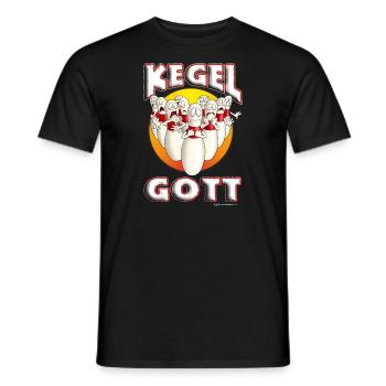 MIX - Kegel Gott - diese Pins haben aus gutem - Männer T-Shirt - Schwarz - Vorne - AI Model Male 178 light (178cm)