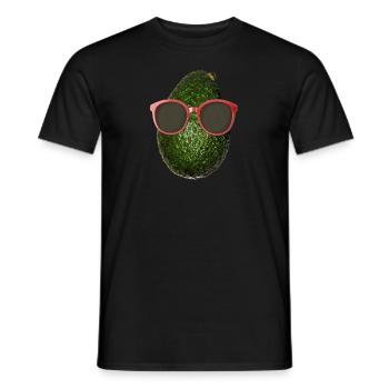 Avocado Gifts> Funny Avocados Wearing Sunglasses - Men's T-Shirt - black - Front - AI Model Male 178 light (178cm)