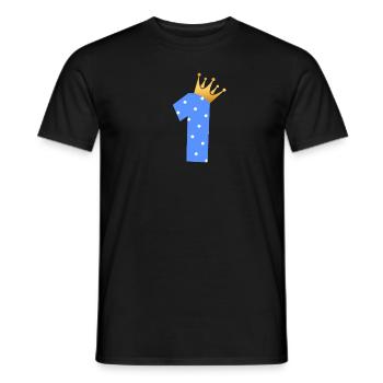 1er anniversaire premier cadeau d'anniversaire de bébé - T-shirt homme - noir - Devant - AI Model Male 178 light (178cm)