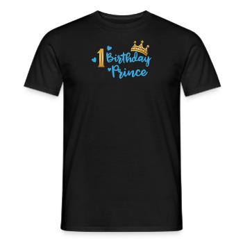 Anniversaire du Prince 1er anniversaire garçon garçon cadeau - T-shirt homme - noir - Devant - AI Model Male 178 light (178cm)