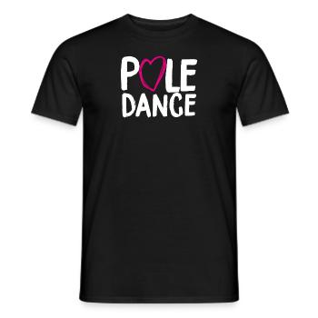 Pole Dance Pole Dance Love Fitness Gift - Men's T-Shirt - black - Front - AI Model Male 178 light (178cm)