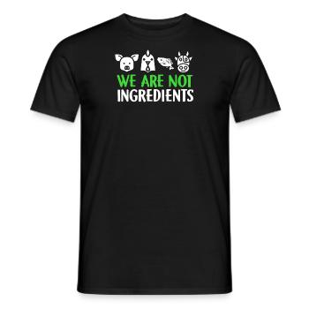 We Are Not Ingredients Vegan Vegetarian Gift - Men's T-Shirt - black - Front - AI Model Male 178 light (178cm)
