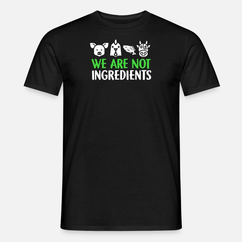 We Are Not Ingredients Veganer Vegetarier Geschenk - Männer T-Shirt - Schwarz