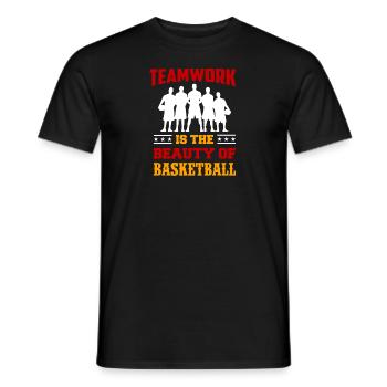 Le travail d'équipe est la beauté de basket-ball cadeau - T-shirt homme - noir - Devant - AI Model Male 178 light (178cm)
