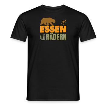 Inlineskates Essen Auf Rädern! - Skater Sport - Männer T-Shirt - Schwarz - Vorne - AI Model Male 178 light (178cm)