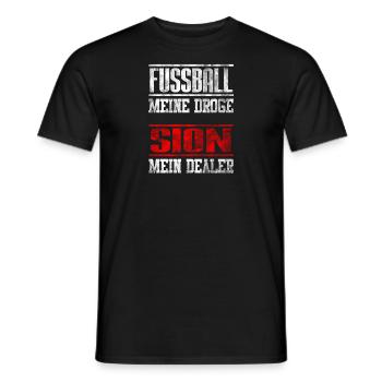 Sion Mein Dealer - Fußball meine Droge. Geschenk. - Männer T-Shirt - Schwarz - Vorne - AI Model Male 178 light (178cm)