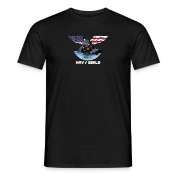 Cadeau de soldat Sniper Navy Seals - T-shirt homme - noir - Devant - AI Model Male 178 light (178cm)