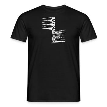Backgammon strategy board game Tavla Tavli game - Men's T-Shirt - black - Front - AI Model Male 178 light (178cm)
