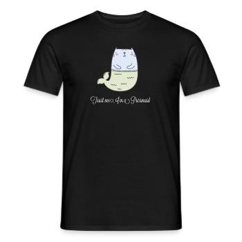 Chat de sirène - T-shirt homme - noir - Devant - AI Model Male 178 light (178cm)