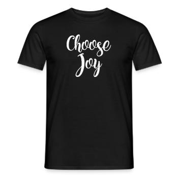 Choose Joy Inspirational Motivational Positivity - Männer T-Shirt - Schwarz - Vorne - AI Model Male 178 light (178cm)