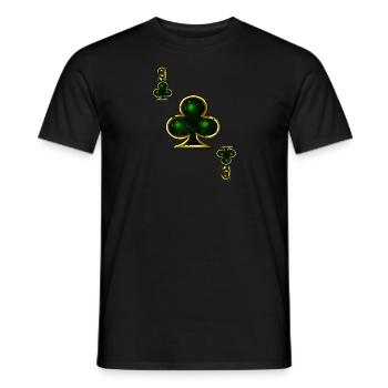 Cross Ace Poker Card Halloween Costume Funny - Men's T-Shirt - black - Front - AI Model Male 178 light (178cm)