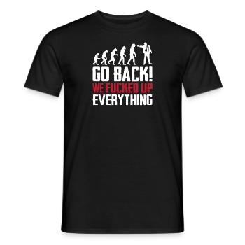 évolution - T-shirt homme - noir - Devant - AI Model Male 178 light (178cm)