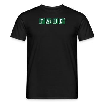 Father Chemistry Chemie Nerd Geek Periodic table - Männer T-Shirt - Schwarz - Vorne - AI Model Male 178 light (178cm)